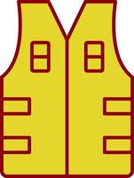 Bullet Proof Vest Line Two Color Icon vector