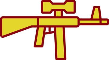 Assault Rifle Line Two Color Icon vector