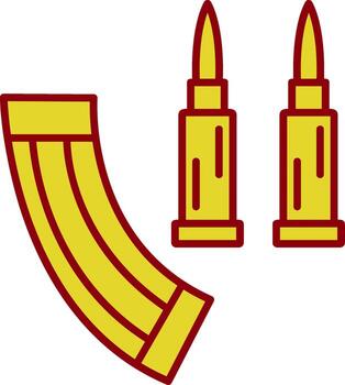 Ammunition Line Two Color Icon vector