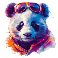 Cool Panda Wearing Sunglasses png