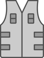 Bullet Proof Vest Fillay Icon vector