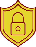 Shield Line Two Color Icon vector