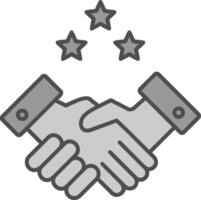 Partnership Handshake Fillay Icon vector
