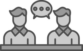 Business Meeting Fillay Icon vector