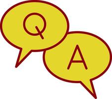 Question And Answer Line Two Color Icon vector