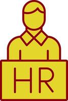 Human Resources Line Two Color Icon vector