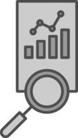 Market Analysis Fillay Icon vector