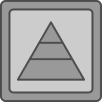 Pyramid Fillay Icon vector