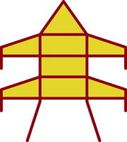 Tower Line Two Color Icon vector