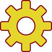 Gears Fillay Icon vector