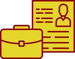 Suitcase Line Two Color Icon vector