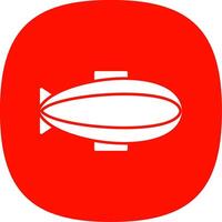 Zeppelin Line Two Color Icon vector