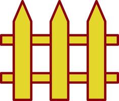 Fencing Line Two Color Icon vector