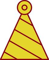 Party Hat Line Two Color Icon vector