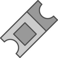 Ticket Fillay Icon vector