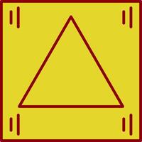 Triangle Line Two Color Icon vector