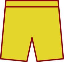 línea de pantalones cortos icono de dos colores vector