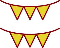 Garland Line Two Color Icon vector