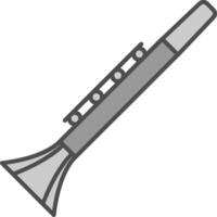 clarinete relleno icono vector