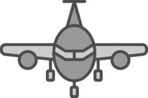 Airplane Fillay Icon vector