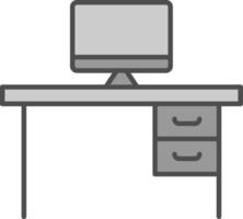 escritorio relleno icono vector