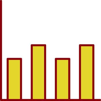 diagrama línea dos color icono vector