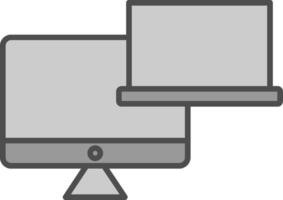 Computer Fillay Icon vector