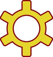 Gear Line Two Color Icon vector