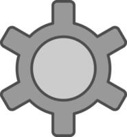 Gear Fillay Icon vector