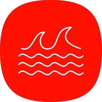 Sea Line Curve Icon vector