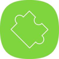 Puzzle Line Curve Icon vector