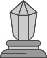 cristal relleno icono vector