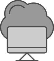 Cloud Computing Fillay Icon vector