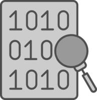 Code Search Fillay Icon vector