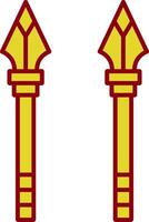 Spear Line Two Color Icon vector