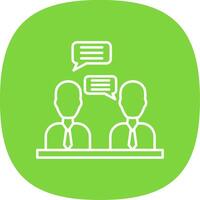 Meeting Line Curve Icon vector