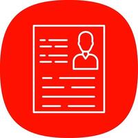 Resume Line Curve Icon vector