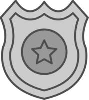 Police Badge Fillay Icon vector
