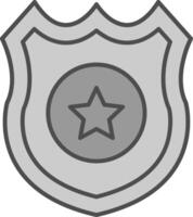 policía Insignia relleno icono vector