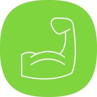 Muscle Line Curve Icon vector