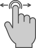 Swipe Fillay Icon vector