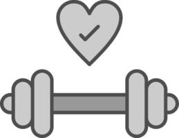 gimnasio relleno icono vector