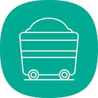 Wagon Line Curve Icon vector