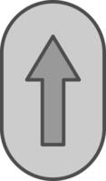 Scroll Up Fillay Icon vector