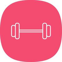 Dumbbell Line Curve Icon vector