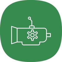 Gearbox Line Curve Icon vector
