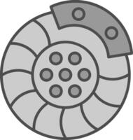 Brake Disk Fillay Icon vector