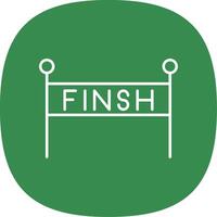 Finish Line Line Curve Icon vector