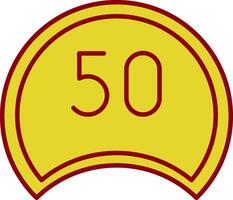 Speed Limit Line Two Color Icon vector