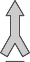 Merging Line Two Color Icon vector